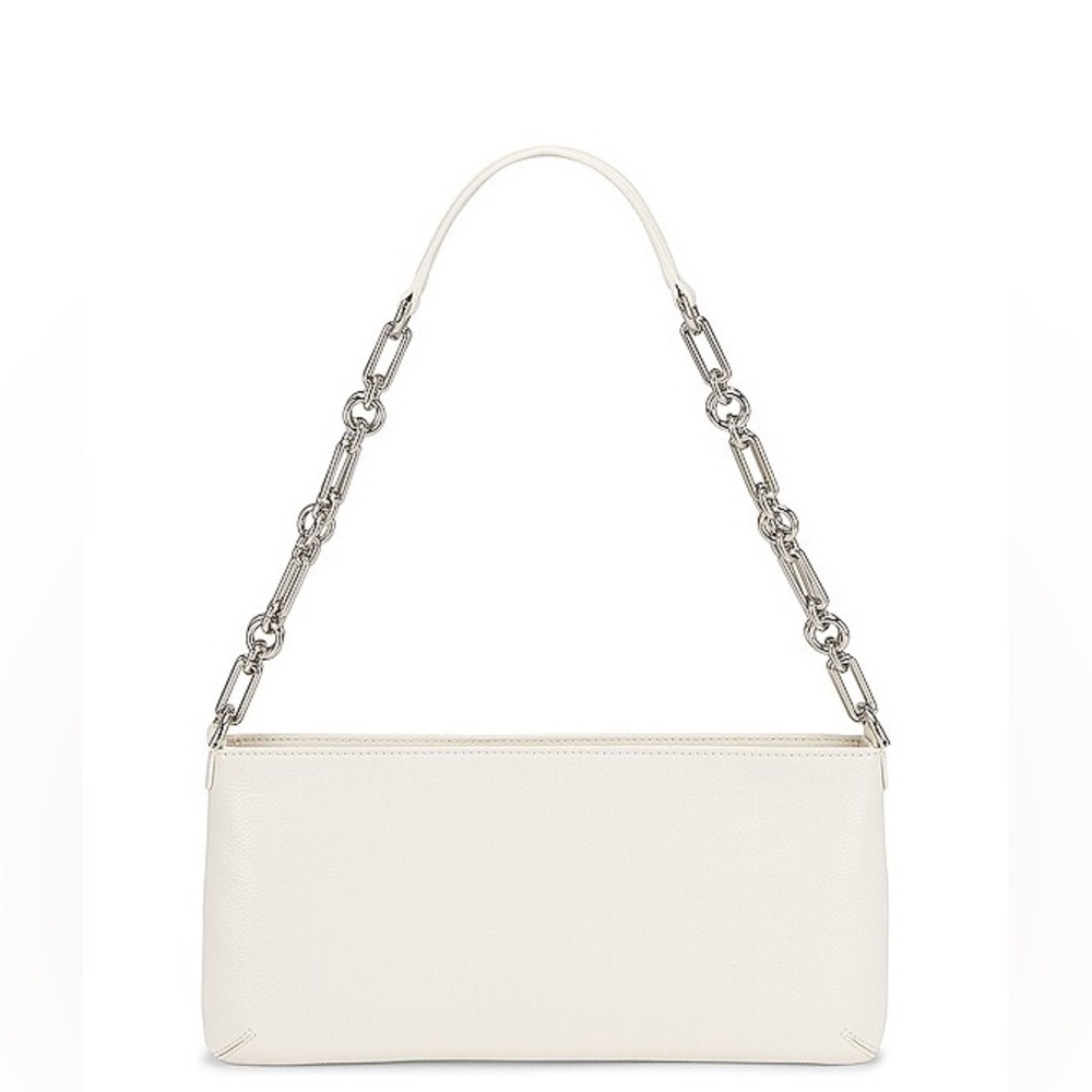 By Far Holly White Bag Silver Chain - Picture 2 of 9